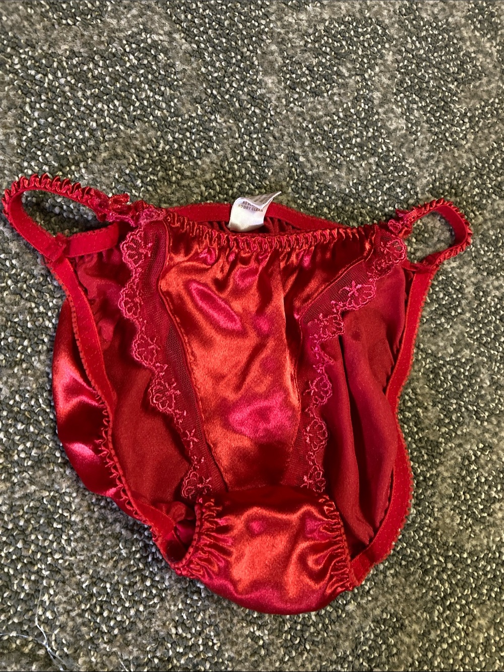 Classified Vtg String liquid satin bikini panties shiny mirror smooth s/m/l